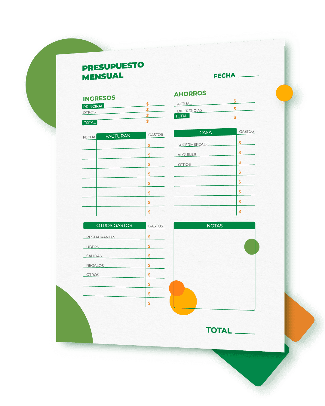 Haz tu presupuesto personal